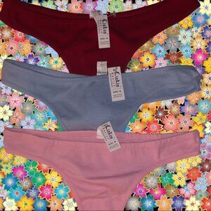 Kickin basics 3 pr. bundle deal thong panties Nwt
